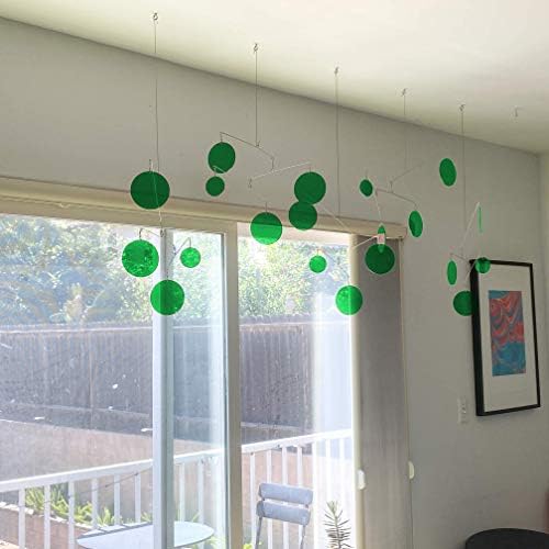 The Heavenly Clear Green Mid-Century Modern Hanging Kinetic Art