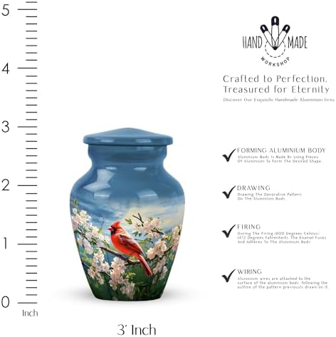 YATSKIA 3 Inch Mini Cremation Urn for Human Ashes