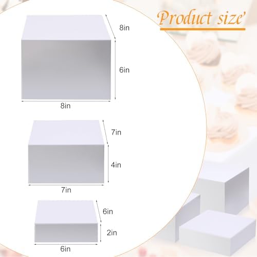 Suzile 9 Pcs Acrylic Risers Display Set for Party Decor and Storage