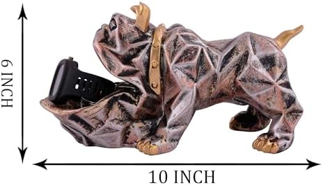 Skycrafts Cool Dog Sculpture with Plate for Home Decor