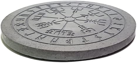Viking Vegvisir Stone Altar Display Riser Black