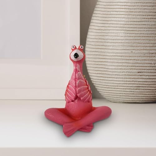 Fenteer Flamingo Figurine Garden Decor Sculpture