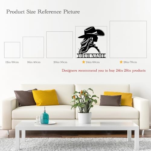 Custom Cowgirl Riding Horse Metal Wall Art