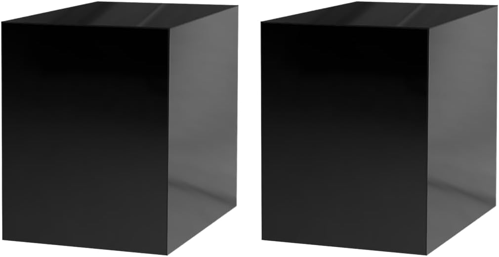 Glossy Black Acrylic Display Box 2 Pack 16 Inch Tall
