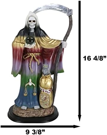Ebros Gift Holy Death Santa Muerte Statue with Scythe and Glass Globe