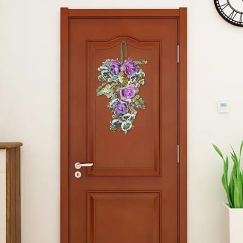 DULRLLY Sunflower Teardrop Swag Door Wreath 275 Inch