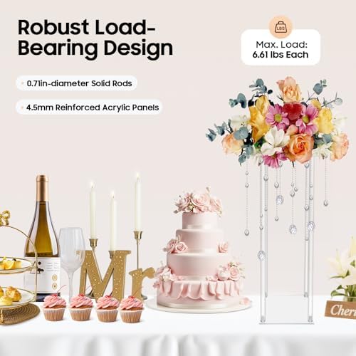 10PCS 23 6 Inch Acrylic Wedding Flower Stand