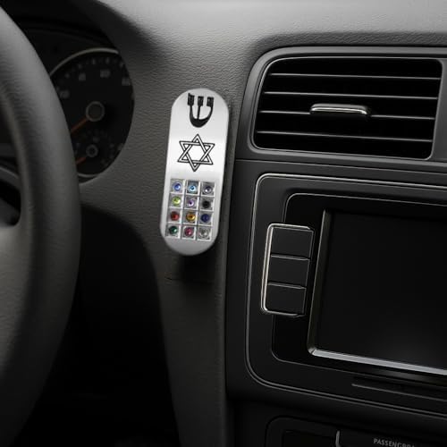 Protection Car Mezuzah with Prayer Scroll and Star of David Judaica Gift