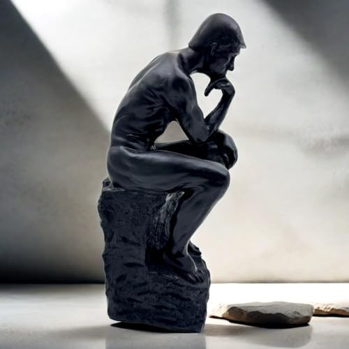 Resin Thinker Statue Sculpture for Home Office Decor