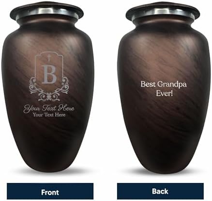 Custom Large Adult Cremation Urn - Personalized Name and Headstone Shape 200 Cubic Inch