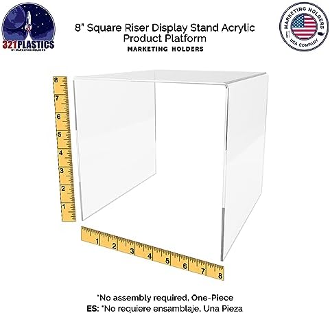 Marketing Holders 2 Pack Clear Acrylic Display Riser Stand