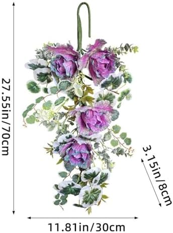 DULRLLY Sunflower Teardrop Swag Door Wreath 275 Inch