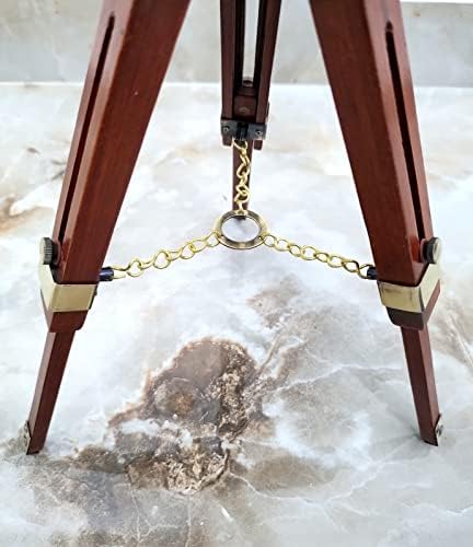 Vimal Nautical Brass Telescope with Wooden Tripod Stand