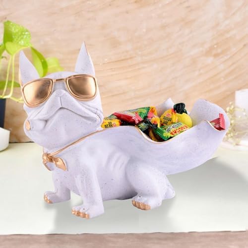 Cool Dog Sculpture with Plate for Home Decor 1