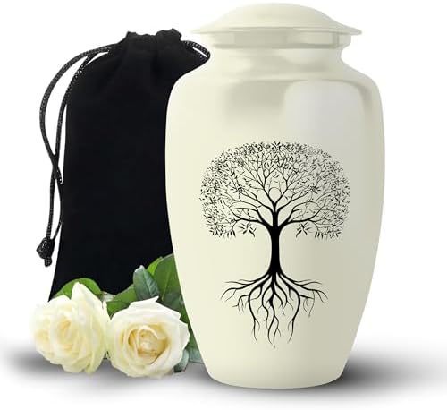 Tree Of Life Urns For Human Ashes - 10 Inch Large Cremation Urn With Velvet Bag