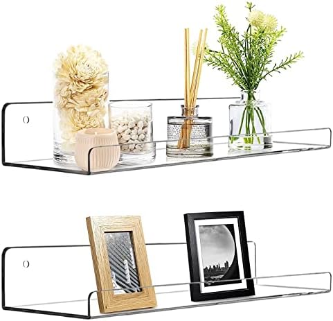 Cerpourt Acrylic Floating Shelf Set 2 Pack