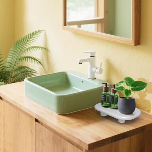 Sopicoz 9 Inch White Wooden Display Riser Stand