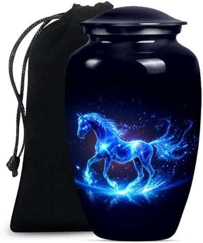10 Inch Horse Urn for Cremation Ashes - Decorative Burial Urn for Human Remains