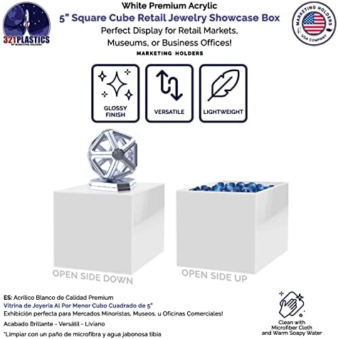 5 Acrylic Display Riser Box No Lid Storage Bin