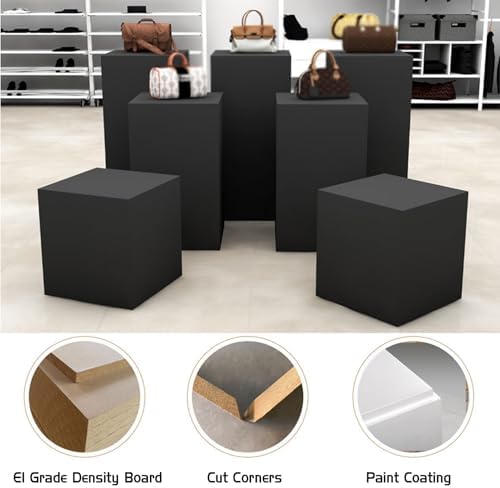 Rectangular Display Stand for Mannequin Collectibles Black 40x110cm