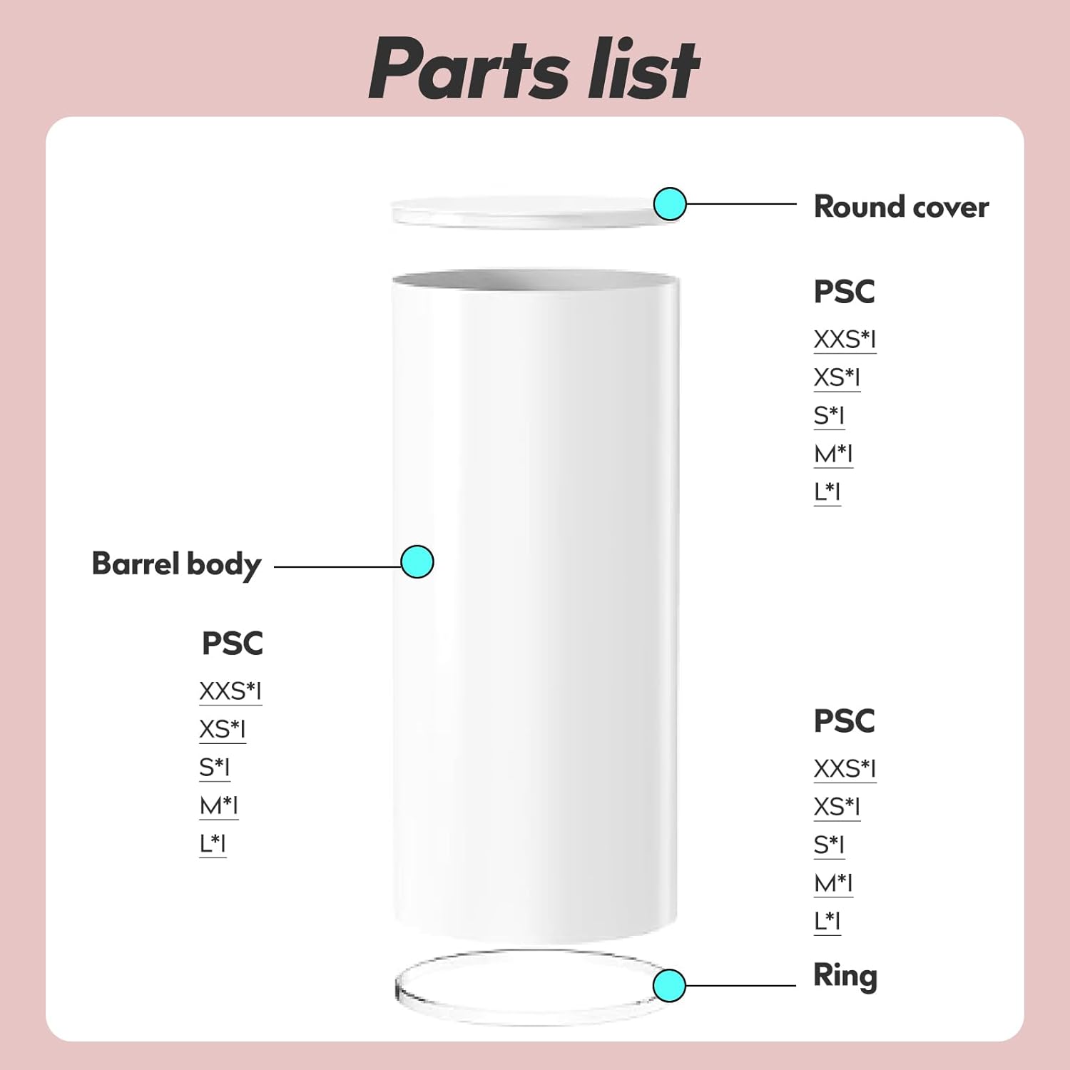 Baotree 3pcs White Cylinder Pedestal Stands