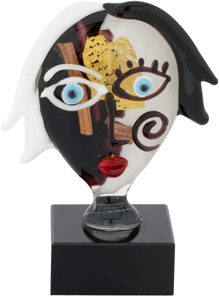 Glass Of Venice Murano Glass Picasso Head of A Woman Small