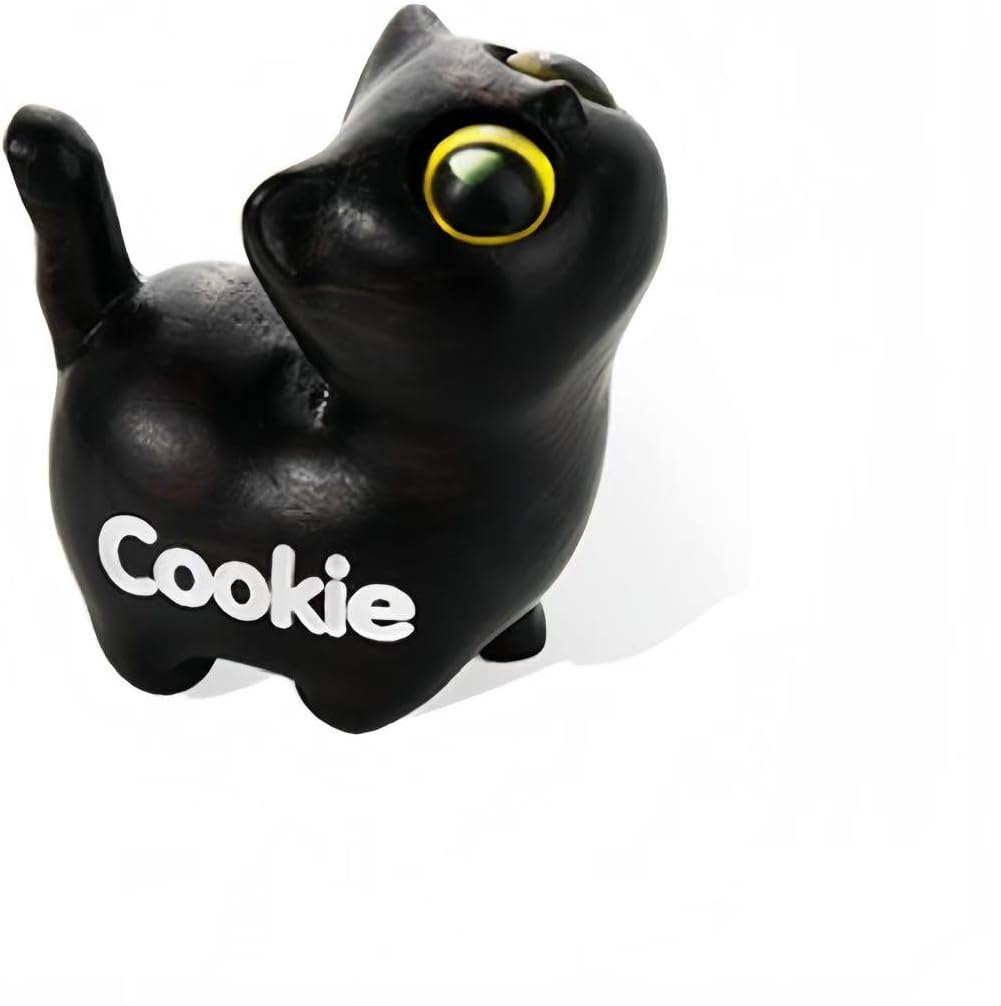 Custom Small Cute Cat Wooden Sculptures Handmade Craft