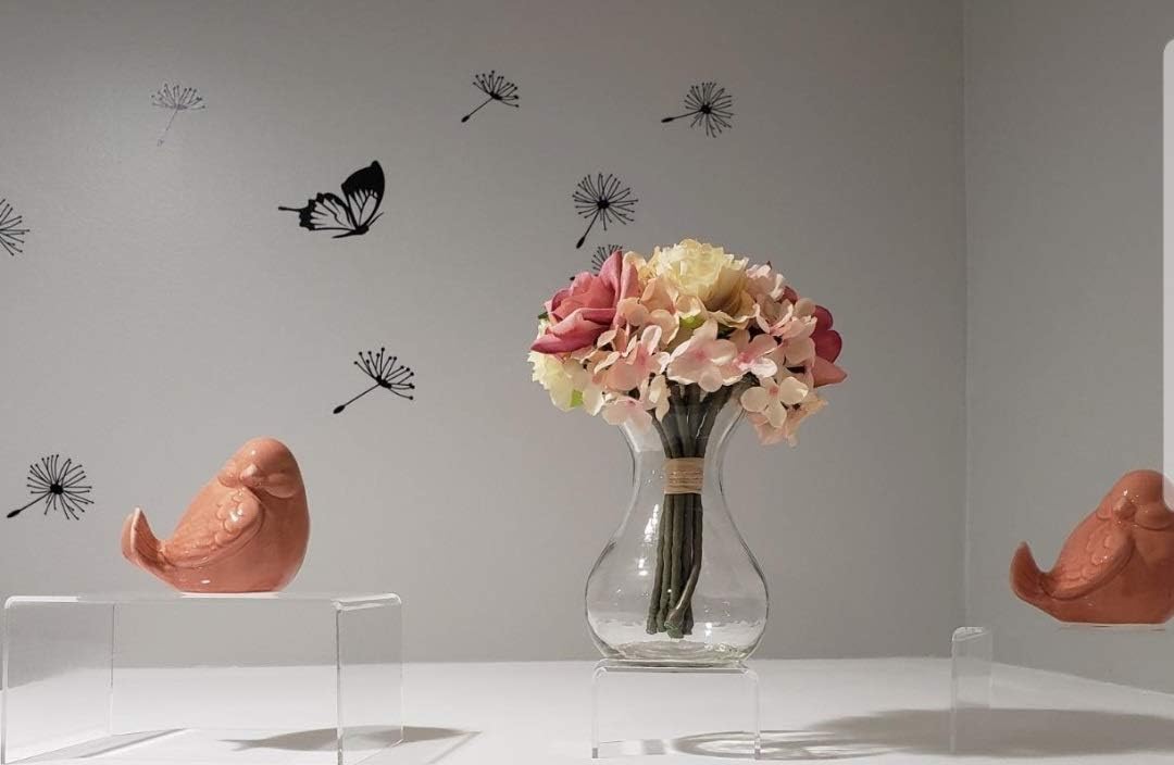 3 Piece Clear Acrylic Jewelry Display Riser Set for Home Dcor