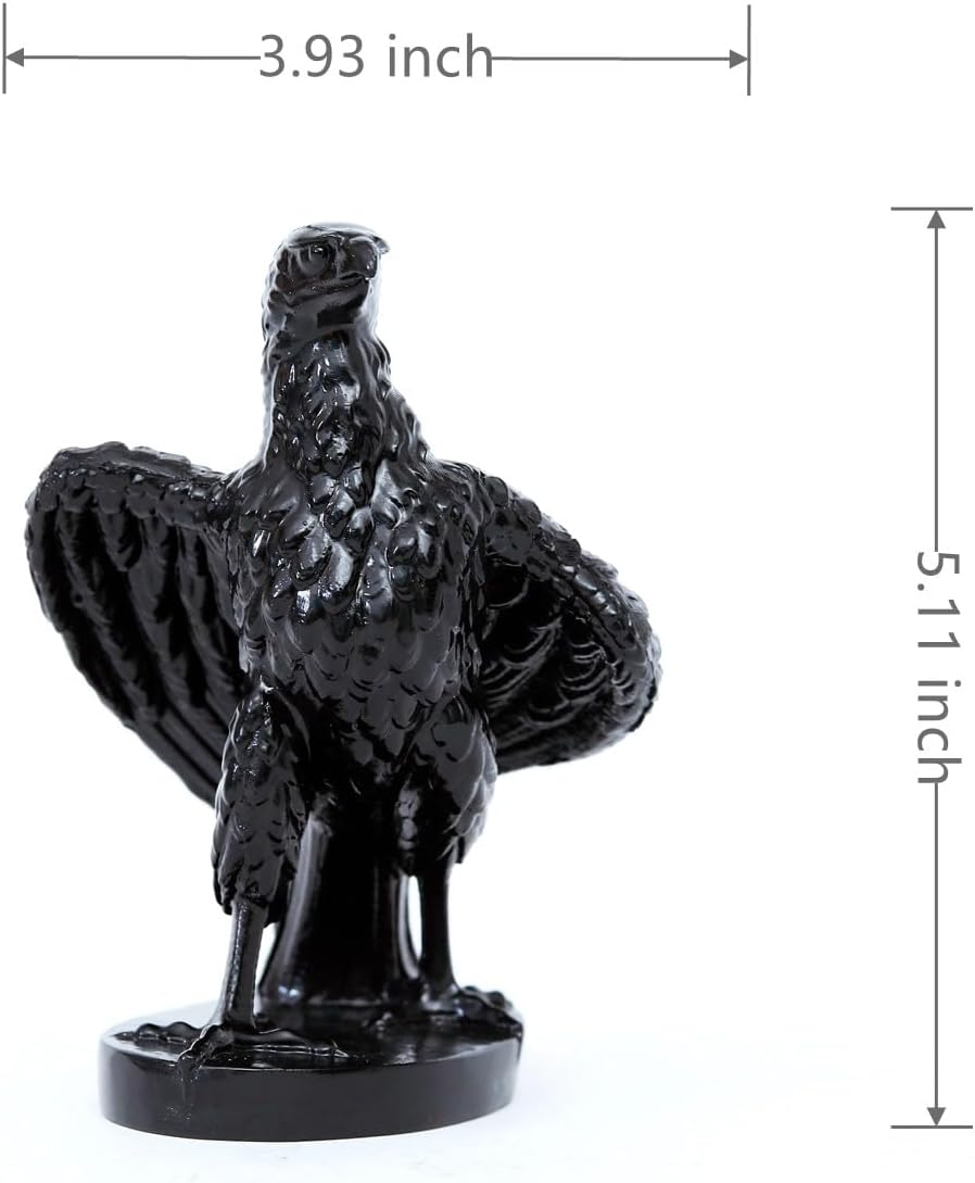 EASCHEER Gothic Black Eagle Figurine Decor