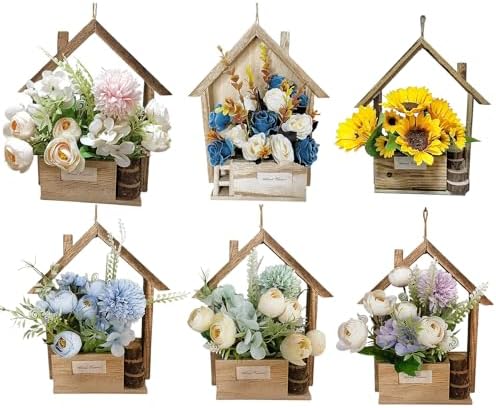 Plcnn Door Hanger Basket Wreath for Front Door Wedding Sign