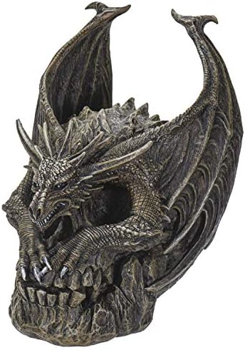 SUMMIT COLLECTION Spiral Dragon Skull Figurine 75 Inches