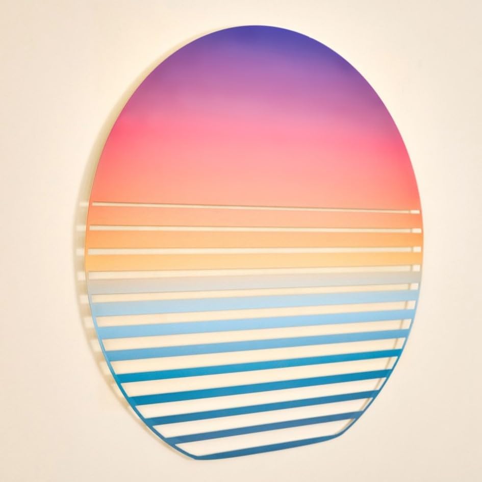 NEODECO Sunset on Sea Metal Wall Art - Large 3D Sculpture
