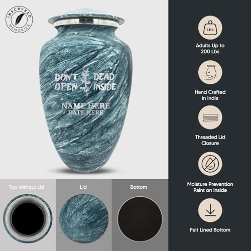 Custom Large Cremation Urn for Movie Fans - Blue
