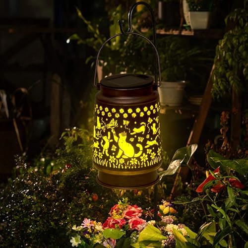 Styleonme Solar Light with Cat Design for Garden and Home