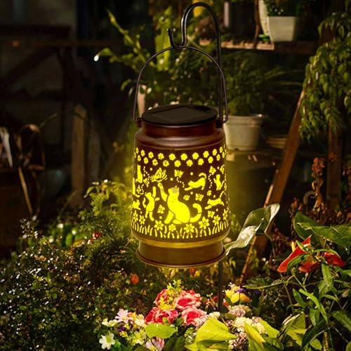 Styleonme Solar Light with Cat Design for Garden and Home