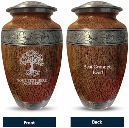 Personalized Cremation Urn - Custom Engraved Tree of Life Design