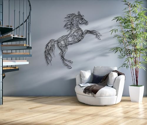DecoSoul 3D Shadow Metal Horse Wall Art
