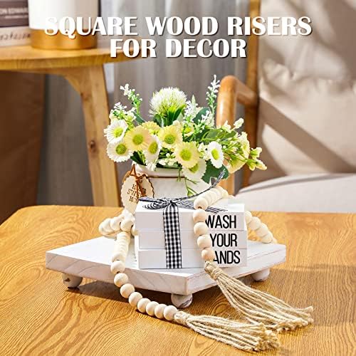 Chunful Set of 3 Whitewash Wood Risers