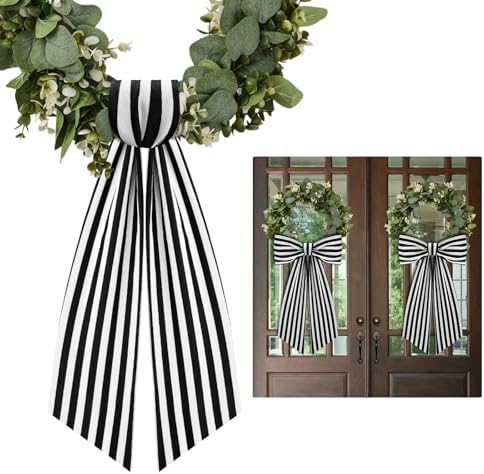 2 Pack Boxwood Wreath Sash Garland for Front Door and Porch Decor