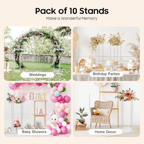 10PCS 23 6 Inch Acrylic Wedding Flower Stand