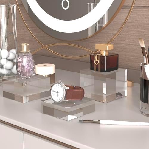 CANCLEAR Acrylic Display Riser Set 3 Sizes 2 Pack