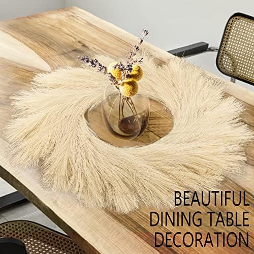 Hananona Artificial Pampas Grass Wreath 26 Beige
