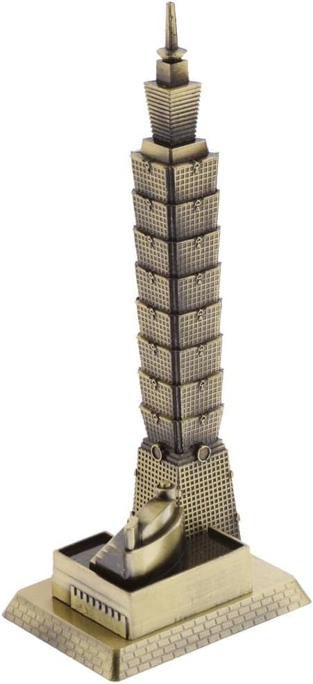 MERIGLARE Alloy Taipei 101 Tower Building Figurine Statue Home Office Decor Gift