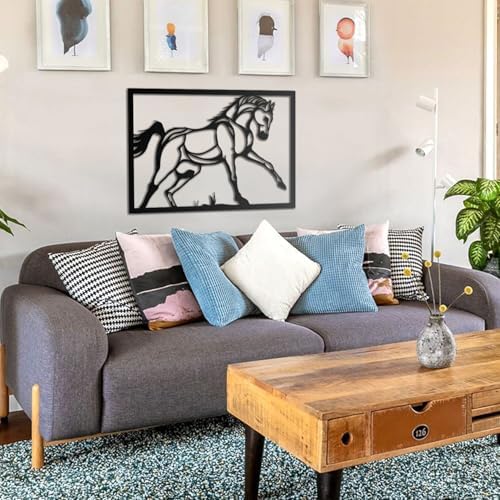 BONPERLA Dynamic Running Horse Wall Sculpture - 236 x 165 Inches