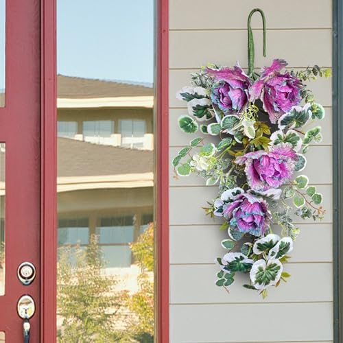 DULRLLY Sunflower Teardrop Swag Door Wreath 275 Inch