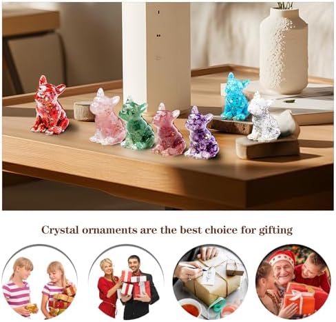 Crystal Resin French Bulldog Gravel Drop Decor Set