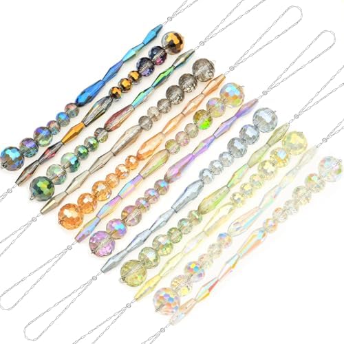 12pcs Crystal Icicle Christmas Tree Ornaments Multicolor