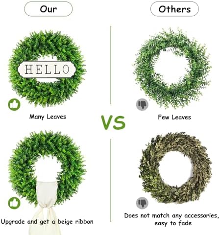 DDHS 24 Inch Artificial Spring Wreath for Front Door