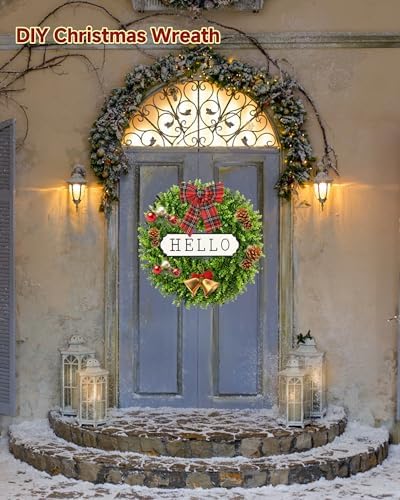 DDHS 24 Inch Artificial Spring Wreath for Front Door