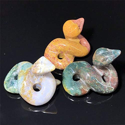 2 Inch Hand Carved Healing Crystal Snake Statue